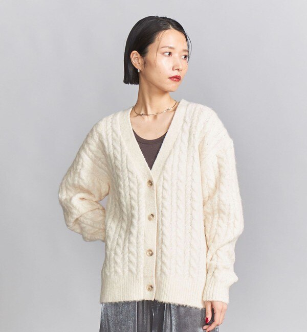 【美品】UNITEDARROWS ケーブルニットカーディガン　定価2.8万