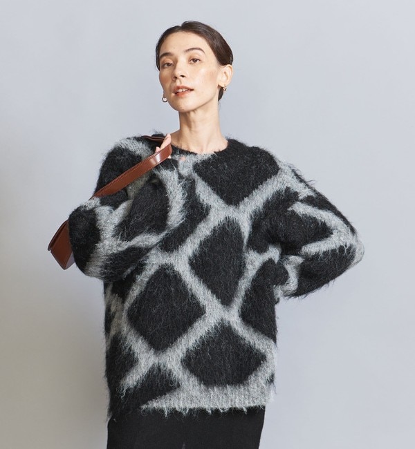 バイカラージャカード シャギーニットプルオーバー|BEAUTY&YOUTH UNITED ARROWS(ビューティーアンドユース  ユナイテッドアローズ)の通販｜アイルミネ