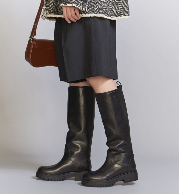 ＜CORSO ROMA 9＞レザー ロングブーツ