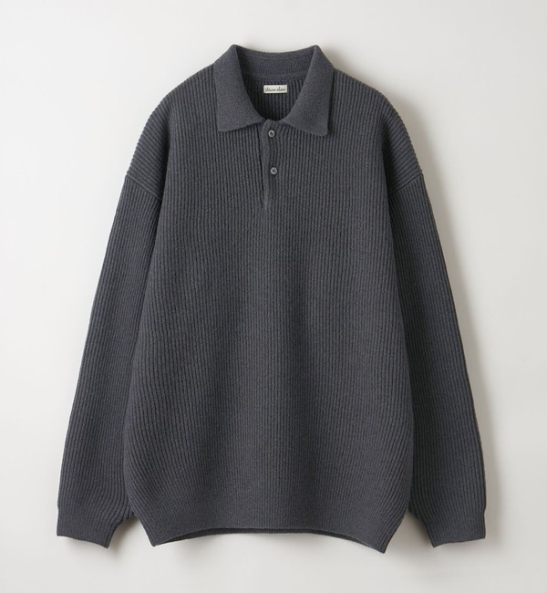 【限定品】 Steven Alan＞ ニット ポロカラー オーストラリアンラムズウール トップス