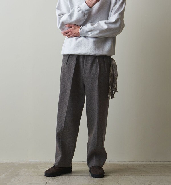 ＜Steven Alan＞ クロスツイル インツープリーツ ドレス トラウザーズ テーパード