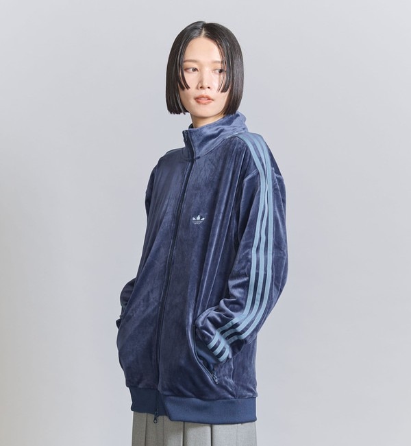 即完売 超希少カラー 入手困難 needles 芳ばしく ベロアトラックジャケット ブルー