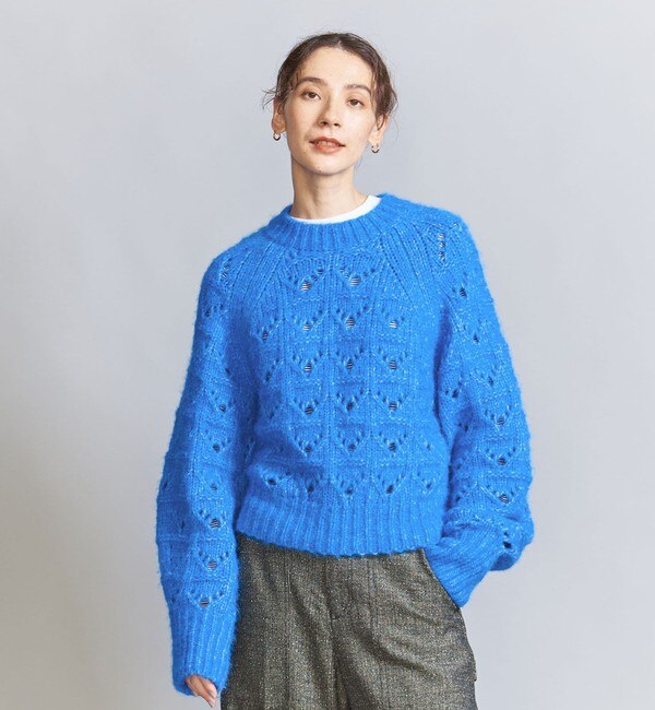透かし編み クルーネック ニットプルオーバー|BEAUTY&YOUTH UNITED ARROWS(ビューティーアンドユース ユナイテッドアローズ )の通販｜アイルミネ