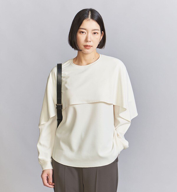 休日限定 Wardrobe WEB限定 DAILY レイヤー MINIMAL】ケープフリル トップス