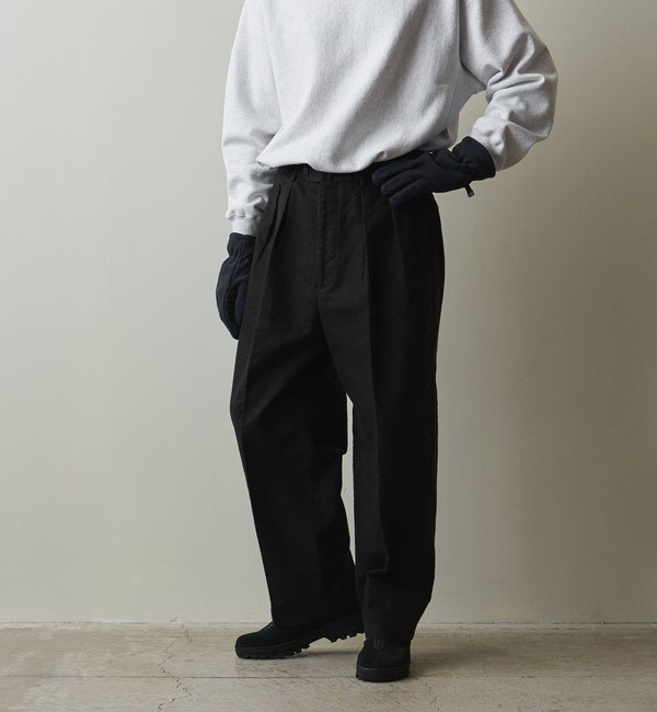 ＜Steven Alan＞ モールスキン インツープリーツ ドレス トラウザーズ
