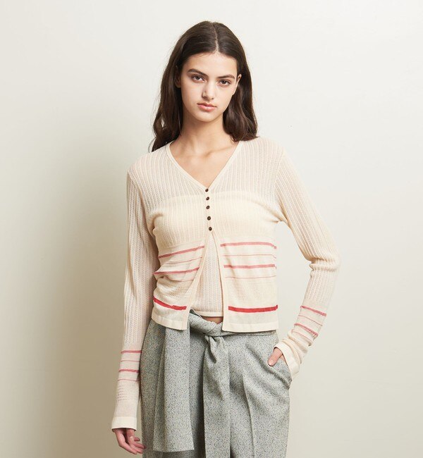 BY 畦ニット オーバーVネック カーディガン -ウォッシャブル-|BEAUTY&YOUTH UNITED ARROWS(ビューティーアンドユース  ユナイテッドアローズ)の通販｜アイルミネ