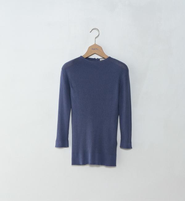 ＜Steven Alan＞COTTON RIB BOTTLE NECK KNIT/ニット