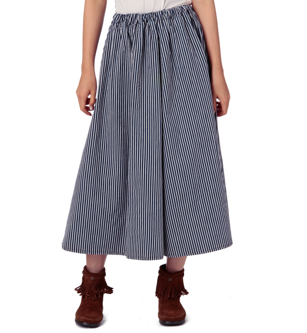 【ビームス ウィメン/BEAMS WOMEN】 インディゴ ストライプ サーキュラー [送料無料]