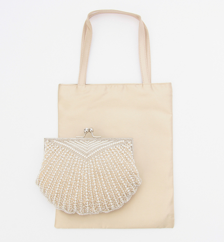 Di bello / パールビーズ シェル パーティバッグ