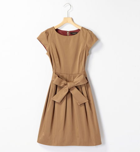 【ビームス ウィメン/BEAMS WOMEN】 リボン付タフタワンピース [送料無料]