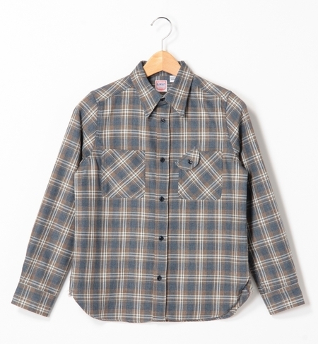 薄手ネルチェックシャツ