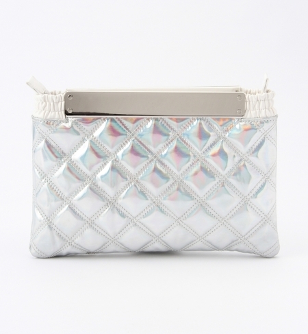 SOLPRESA / メタリックキルト クラッチバッグ