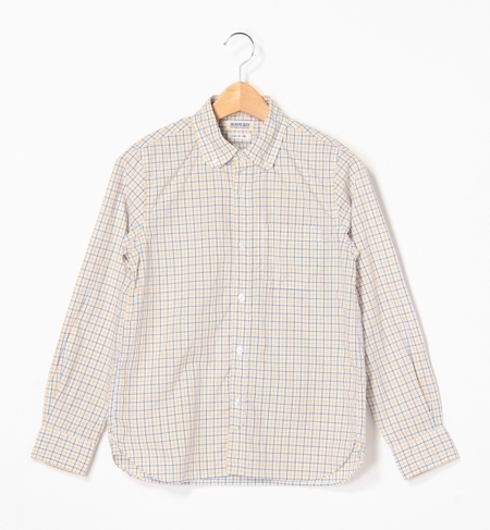 チェック ラウンドカラー B.D.