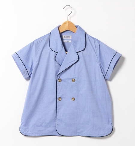 ソリッド W 4ボタン パジャマシャツ