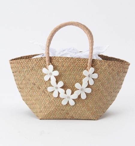 ECODECO / フラワー カゴバッグ