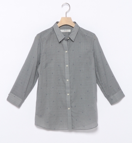 アンカー柄 7分袖シャツ