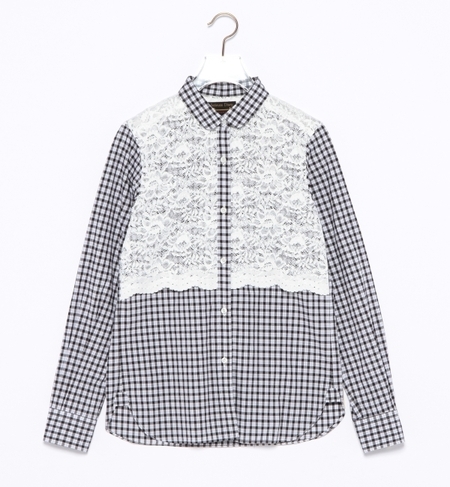 Intimate Diary×Ray BEAMS / 別注 レース チェックシャツ