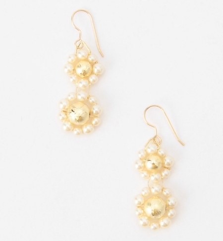 jour couture / パールフラワー ドロップ ピアス