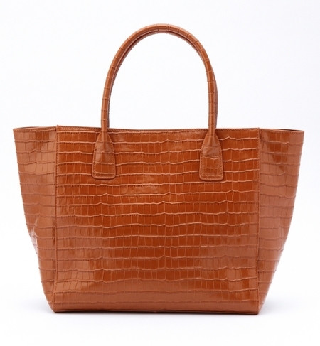 Demi-Luxe BEAMS / クロコ型押し トートバッグ