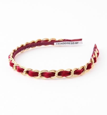 HEADDRESS NY / ベルベット チェーン カチューシャ