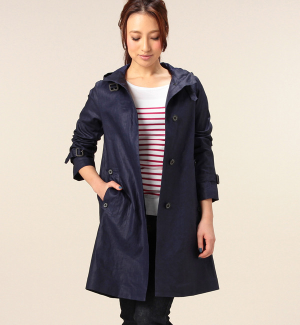 Traditional Weatherwear / DELVINE リネンフードコート