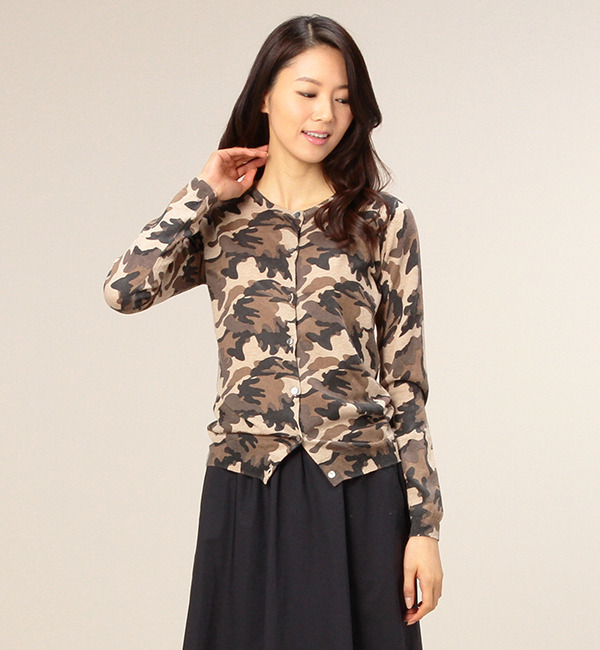 Sabena / カモフラージュ コットンクルーカーディガン