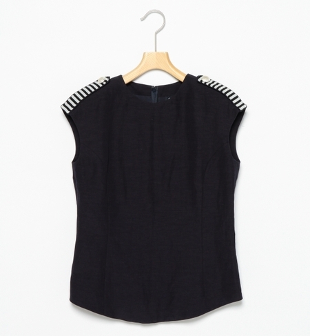 BORDERS at BALCONY / ワンマイル エポレットブラウス