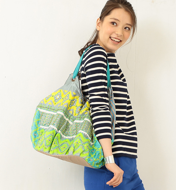 【Oggi6月号掲載】ne Quittez pas / ジオメトリック オーバル トートバッグ