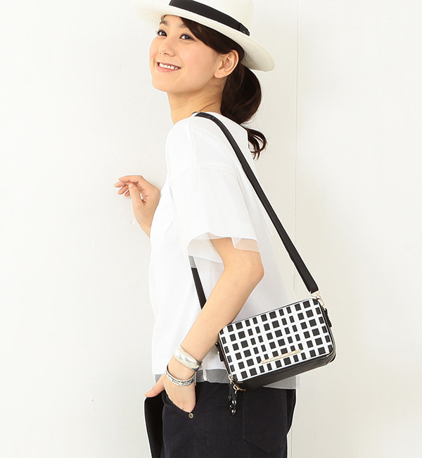 Beau're / ウィンドウペンチェック ショルダーバッグ