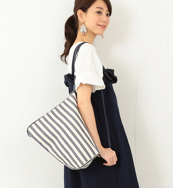 CLEF CLE×BEAMS / 別注 ストライプ 2WAY ショルダーバッグ & リュック