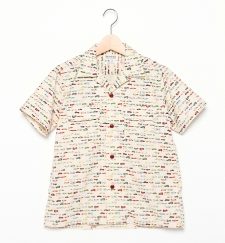 カープリント 開襟シャツ