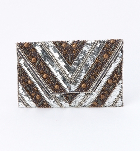 【ビームス ウィメン/BEAMS WOMEN】 Swaraj×BEAMS / 別注 スパンコール 2WAY クラッチバッグ [送料無料]