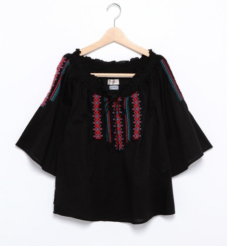 trepied / 刺繍 スモッグブラウス