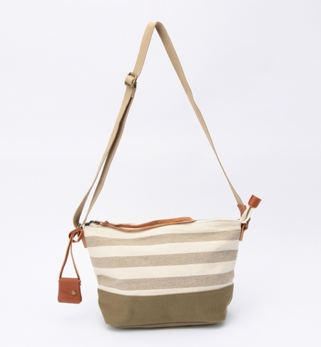 toleur / スクエア ボーダー ショルダーバッグ