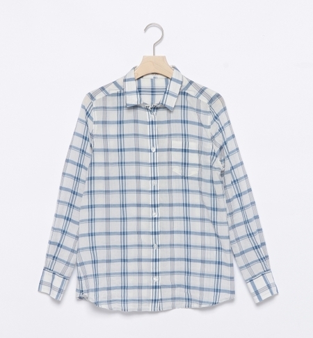 チェック ポケッタブル ロングスリーブシャツ