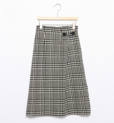 【ビームス ウィメン/BEAMS WOMEN】 THE IRON / グレンチェック 釦 ミディスカート [送料無料]