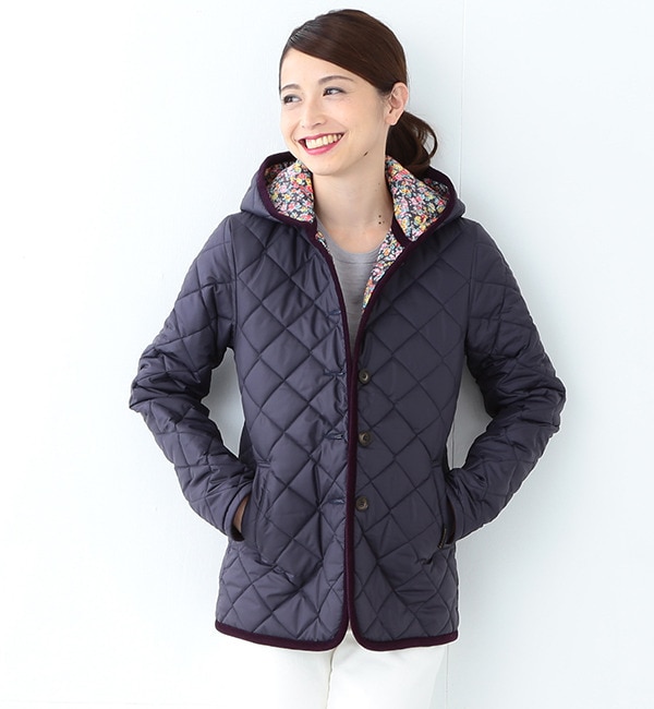 【ビームス ウィメン/BEAMS WOMEN】 LAVENHAM / 別注 リバティ フードブルゾン CROPTON [送料無料]