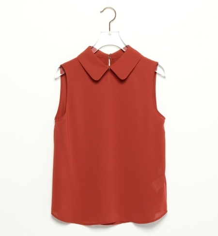 【ビームス ウィメン/BEAMS WOMEN】 Ray BEAMS / シフォン ラウンドカラー ノースリーブ ブラウス [送料無料]