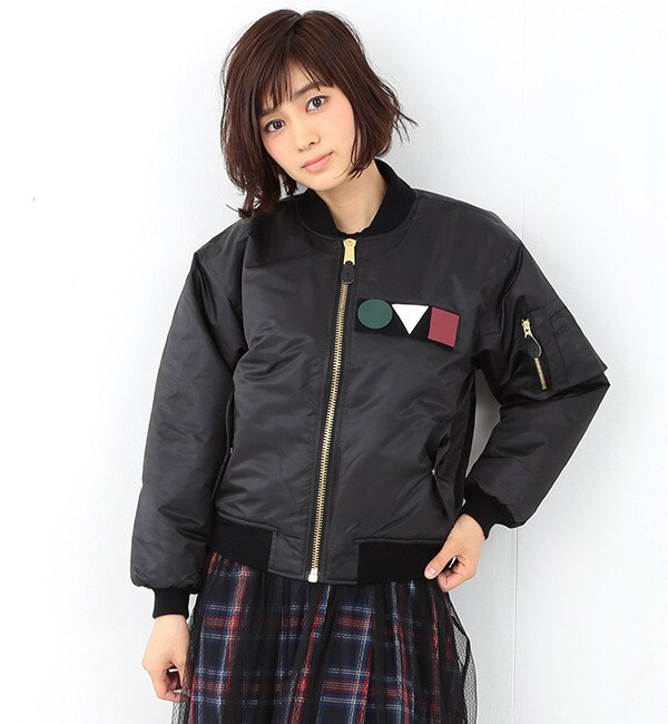 【ビームス ウィメン/BEAMS WOMEN】 TOGA Odds&Ends×Ray BEAMS / 別注 ラバー MA-1 [送料無料]