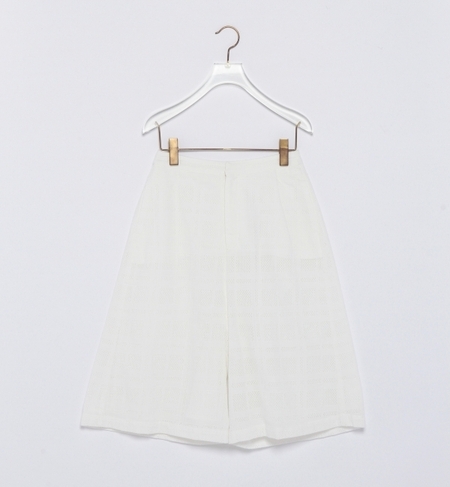 Ray BEAMS / レース チェック ガウチョ パンツ