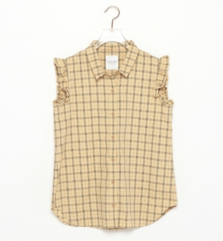 【ビームス ウィメン/BEAMS WOMEN】 Ray BEAMS / チェック フリルスリーブ シャツ [送料無料]