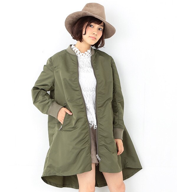 【ビームス ウィメン/BEAMS WOMEN】 Ray BEAMS / バックタック ロング MA-1 コート [送料無料]