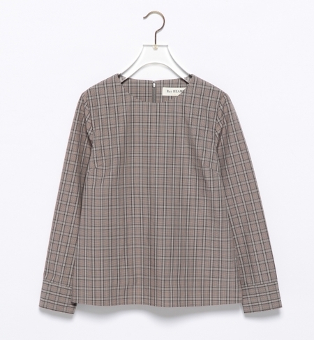 【ビームス ウィメン/BEAMS WOMEN】 チェック クルーネック ブラウス [送料無料]