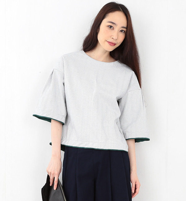 【ビームス ウィメン/BEAMS WOMEN】 RBS / ヘリンボーン バックベルト トップス [送料無料]
