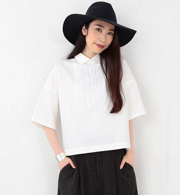 【ビームス ウィメン/BEAMS WOMEN】 RBS / フリンジチョーカー シャツ [送料無料]