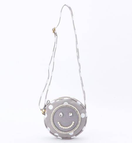 【ビームス ウィメン/BEAMS WOMEN】 ECODECO / ドット スマイル ポシェット グレー [送料無料]