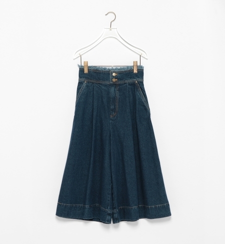【ビームス ウィメン/BEAMS WOMEN】 フリンジ ハイウエストデニム ガウチョパンツ [送料無料]