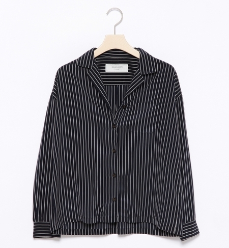 【ビームス ウィメン/BEAMS WOMEN】 ストライプ開襟シャツ [送料無料]