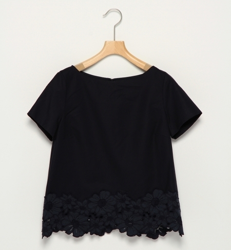 【ビームス ウィメン/BEAMS WOMEN】 レースヘム ハーフスリーブプルオーバー [送料無料]