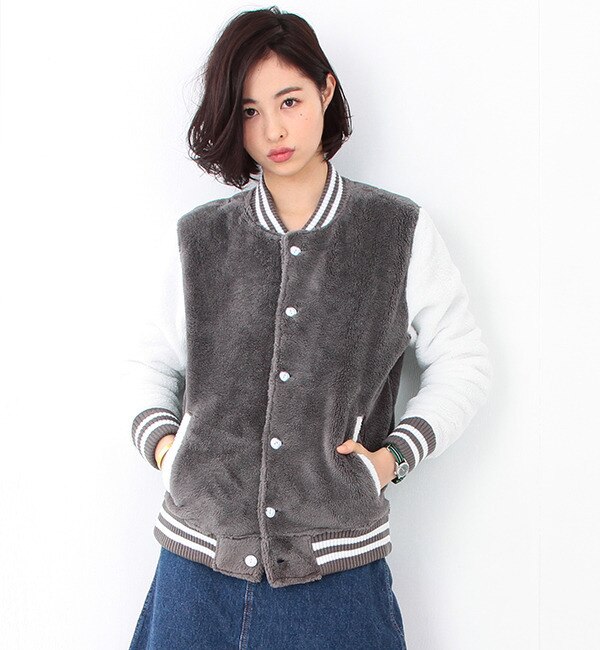 【ビームス ウィメン/BEAMS WOMEN】 Healthknit / ボア アワード ジャケット 15FW [送料無料]